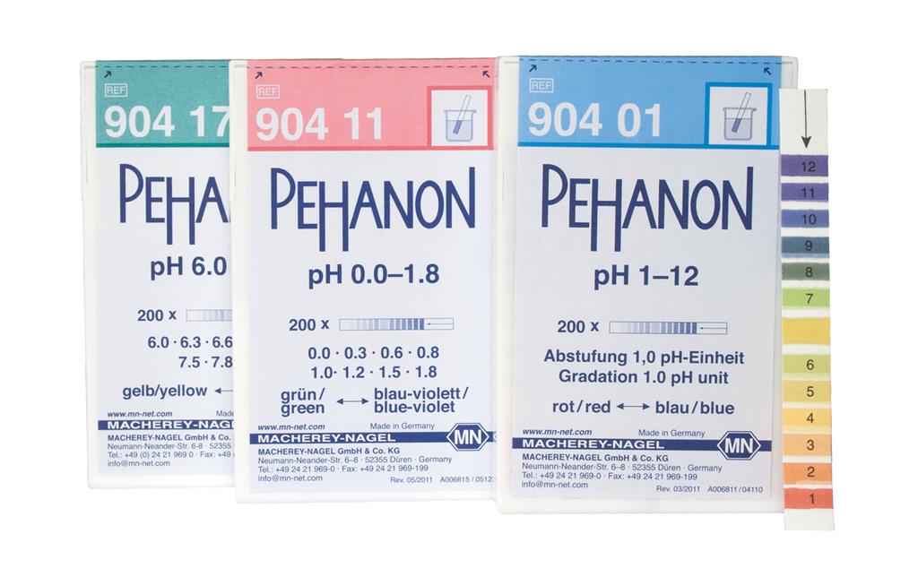 Pehanon-Indikatorpapier, 1,0-2,8 Dose mit 200 Streifen  11x100 mm