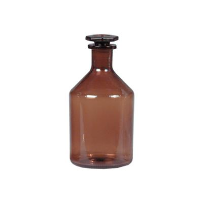 Enghalsflasche 1000 ml, Braunglas NS-Glasstopfen