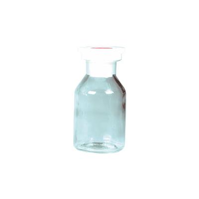 Weithalsflasche 50 ml, Farblos NS-Polystopfen