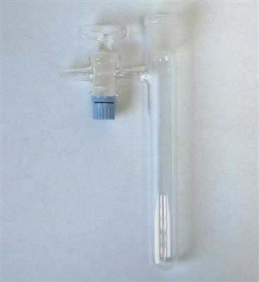 Reagenzglas 180x20 mm, NS 19 mit seitl. Hahn