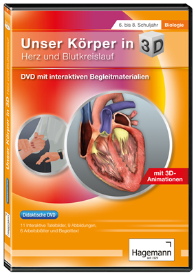 Unser Körper in 3D: Herz und Blutkreislauf Didaktische DVD, Schullizenz, Tablet-Version