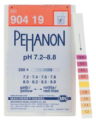Pehanon-Indikatorpapier, 7,2-8,8 Dose mit 200 Streifen  11x100 mm