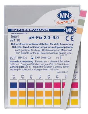 pH-Fix Indikatorstäbchen 2,0-9,0 100 Stäbchen, 6 x 85 mm